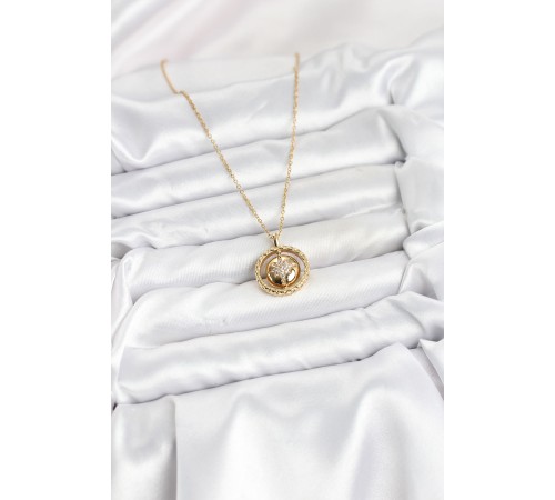 316L Çelik Zincir Gold Renk Kutup Yıldızı Model Kadın Kolye