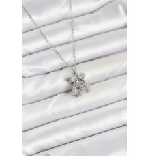 316L Çelik Zincir Gümüş Renk Erkek Kız Model Kadın Kolye