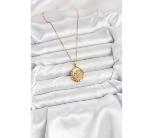 316L Çelik Zincir Gold Renk Kapaklı Açılabilir Model Kadın Kolye