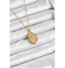 316L Çelik Zincir Gold Renk Kapaklı Açılabilir Model Kadın Kolye