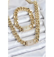 Xuping Gurmet Gold Renk Kolye ve Bileklik Seti