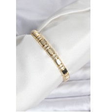 Pirinç Gold Renk Zirkon Taşlı Kadın Bileklik