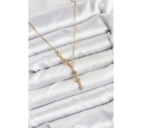 316L Çelik Zincir Gold Renk Kutup Yıldızı Model Kadın Kolye