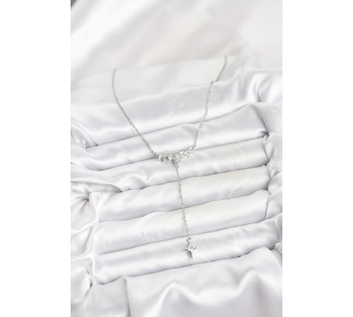 316L Çelik Zincir Gümüş Renk Yıldız Model Y Kadın Kolye