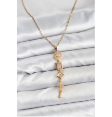 316L Çelik Zincir Gold Renk Kutup Yıldızı Enerji Model Kadın Y Kolye