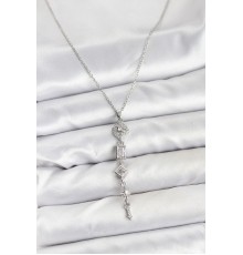 316L Çelik Zincir Gümüş Renk Kutup Yıldızı Enerji Model Kadın Y Kolye