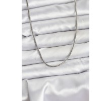 316L Çelik Zincir Gümüş Renk 60 cm Yılan Zincir Kadın Kolye