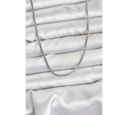 316L Çelik Zincir Gümüş Renk 60 cm Yılan Zincir Kadın Kolye