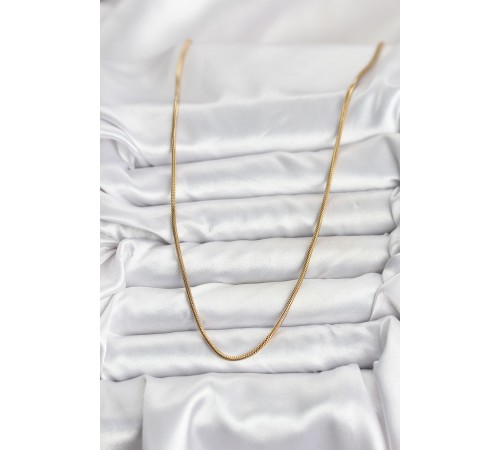 316L Çelik Zincir Gold Renk 60 cm Yılan Zincir Kadın Kolye