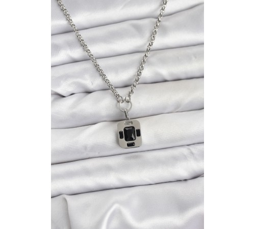 316L Çelik Zincir Gümüş Renk Vintage Model Kadın Kolye