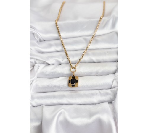 316L Çelik Zincir Gold Renk Vintage Model Kadın Kolye