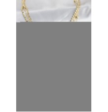 Pirinç Gold Renk Güneş Model Detaylı 3'lü Kombin Y Kadın Kolye