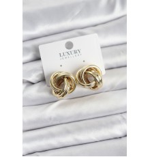 Pirinç Gold Renk Vintage Sarmal Model Kadın Küpe