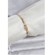 316L Çelik Gold Renk Külçe Altın Model Kadın Bileklik