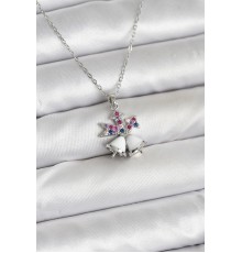 316L Çelik Zincir Gümüş Renk Chirtsmas Bell Model Yılbaşı Temalı Kadın Kolye