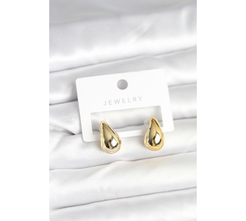 Gold Renk Damla Küpe 17 mm