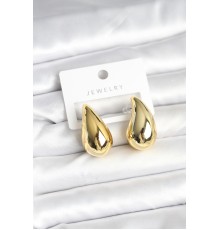 Gold Renk Damla Küpe 30 mm