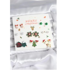 Yılbaşı Temalı 8 Çift Küpe Seti