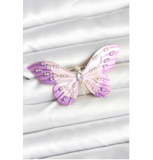 Lila Renk Kelebek Model Broş