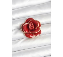 Kırmızı Gül Model Broş