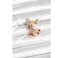 Noel Geyiği Model Yılbaşı Temalı Broş