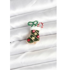 Yılbaşı Çorabı Temalı Broş