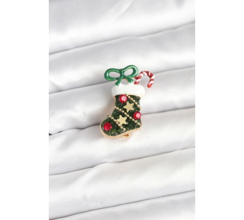 Yılbaşı Çorabı Temalı Broş