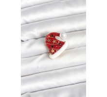 Kırmızı Şapka Model Yılbaşı Temalı Broş