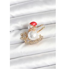 Kızaklı Kardan Adam Model Yılbaşı Temalı Broş