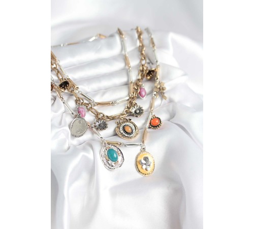 Pirinç Otantik Kolye Seti