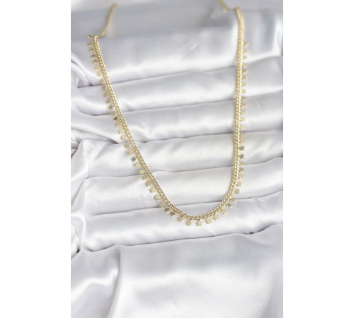 Pirinç Gold Renk Sıralı Yıldız Kadın Kolye