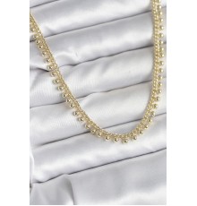 Pirinç Gold Renk Sıralı Topçuk Model Kadın Kolye