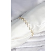 Zirkon Taşlı Pirinç Yonca Model Bileklik