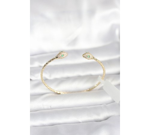 Pirinç Gold Renk Yılan Model Bileklik