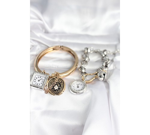 Gold ve Gümüş Renk Bileklik Kombini