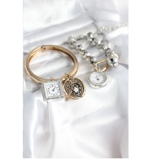 Gold ve Gümüş Renk Bileklik Kombini