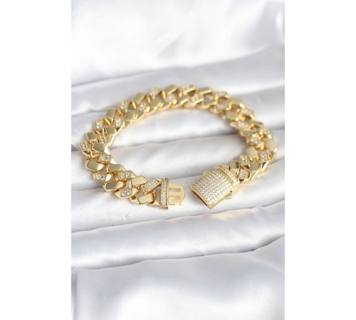 Pirinç Gold Renk VIP Exclusive Seri Gurmet Model Kadın Bileklik