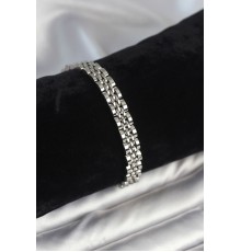 316L Çelik 7 mm Kalınlıkta Gümüş Renkli Erkek Bileklik