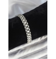 316L Çelik Gümüş Renk 9 mm Kalınlık Erkek Bileklik