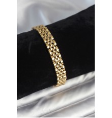 316L Çelik 9 mm Kalınlıkta Gold Renkli Erkek Bileklik