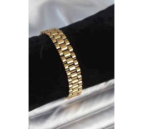 316L Çelik Gold Renk 12 mm Kalınlık Erkek Bileklik