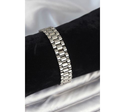 316L Çelik Gümüş Renk 12 mm Kalınlık Erkek Bileklik