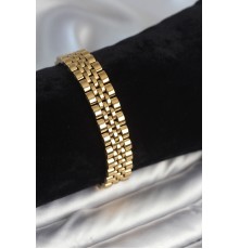 316L Çelik 12 mm Kalınlıkta Gold Renkli Erkek Bileklik
