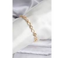 14K Gold Renk Kaplama Baklava Dilim Model Kadın Bileklik