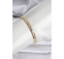 14K Gold Renk Kaplama Ezme Zincir Model Kadın Bileklik