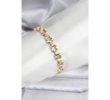 14K Gold Renk Kaplama Zirkon Taşlı CM Kadın Bileklik