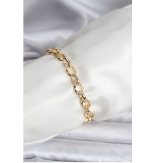 14K Gold Renk Kaplama Lazerli Zincir Model CM Kadın Bileklik