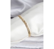 14K Gold Renk Kaplama Lazer Zincir Model CM Kadın Bileklik