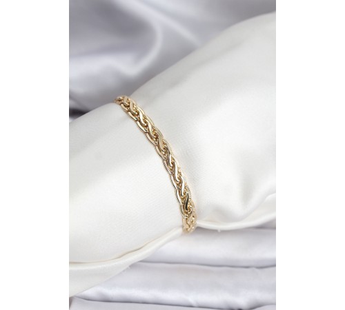 14K Gold Renk Kaplama Lazer Zincir Model CM Kadın Bileklik