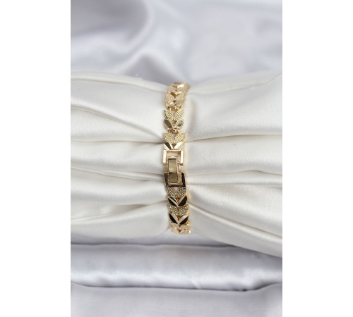 14K Gold Renk Kaplama Başak Model CM Kadın Bileklik